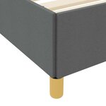 vidaXL Cadre de lit avec matelas Gris foncé 120 x 190 cm tissu