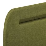 vidaXL Cadre de lit avec LED Vert Tissu 140x200 cm