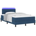 vidaXL Lit à ressorts avec matelas Bleu 120 x 190 cm tissu
