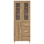 vidaXL Haut Armoire avec tiroir Chêne artisanal 69 5 x 34 x 180 cm