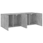 vidaXL Meubles TV muraux 2 Pièces gris béton 60x30x41 cm