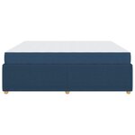 vidaXL Cadre de lit avec matelas Bleu 180 x 200 cm tissu