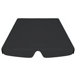 vidaXL Toit de rechange de balançoire noir 188/168x145/110 cm