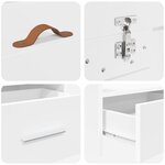 vidaXL Cadre de lit avec tiroir Blanc 90 x 200 cm Bois d'ingénierie