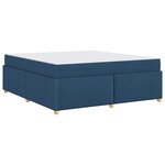 vidaXL Cadre de lit avec matelas Bleu 180 x 200 cm tissu