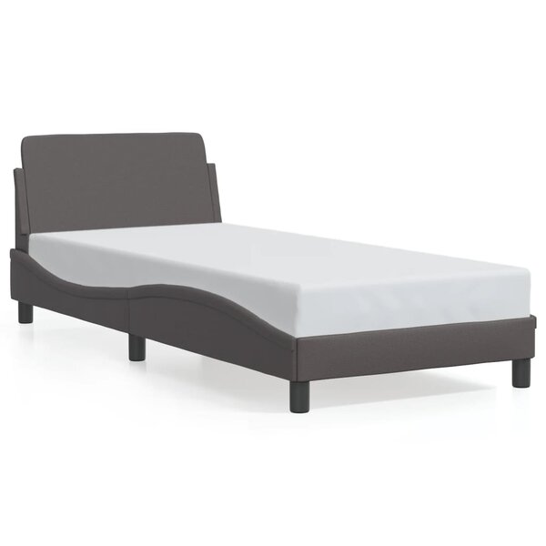 vidaXL Cadre de lit sans matelas gris 90x200 cm similicuir