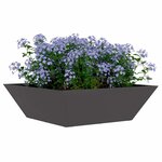 vidaXL Cache-pot de jardin Noir 50 x 50 x 15 cm Acier laminé à froid