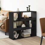 vidaXL Cloison de séparation noir 100x33x94 5 cm bois d'ingénierie