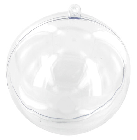 Boule en plastique cristal transparent 8 cm