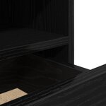 Table de chevet vidaXL avec lumières LED 2 Pièces Chêne noir 40x39x48 5 cm