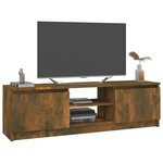 vidaXL Meuble TV Chêne fumé 120x30x35 5 cm Bois d'ingénierie