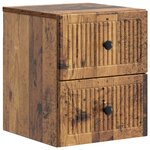 vidaXL Cabinet de chevet mural 2 Pièces Bois ancien 33 x 34 5 x 40 cm