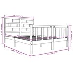 vidaXL Cadre de lit Blanc Bois de pin massif 140x200 cm