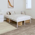 vidaXL Cadre de lit métal sans matelas blanc 120x200 cm