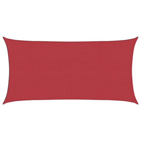vidaXL Voile d'ombrage 160 g/m² Rouge 2x3 5 m PEHD