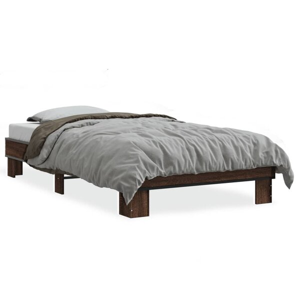vidaXL Cadre de lit sans matelas chêne marron 90x200 cm