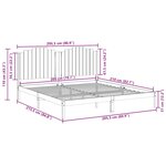 vidaXL Cadre de lit extra long sans matelas 200x210 cm bois massif