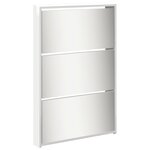 vidaXL Armoire chaussures miroir 5niveaux blanc brillant 63x17x169 5cm