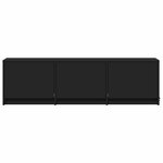 vidaXL Meuble TV avec LED 140 x 34 x 40 cm Noir Bois d’ingénierie