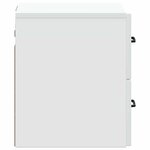 vidaXL Cabinet de chevet mural 2 Pièces Blanc 34 5 x 33 x 40 cm