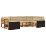 vidaXL Ensemble de canapés d'extérieur 6 pc Naturel et Beige