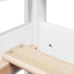 vidaXL Lit de jour avec toit sans matelas blanc 90x200 cm bois massif