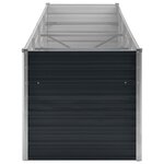 vidaXL Lit surélevé de jardin Anthracite 320x80x77 cm Acier galvanisé