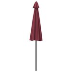 vidaXL Parasol d'extérieur avec mât en aluminium 270 cm rouge bordeaux