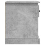 vidaXL Table de chevet gris béton 39x39x47 5 cm bois d'ingénierie