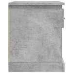 vidaXL Table de chevet gris béton 39x39x47 5 cm bois d'ingénierie