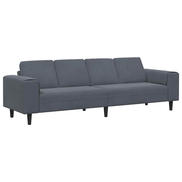 vidaXL Ensemble de Canapés Gris foncé Velours