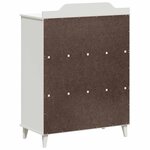 vidaXL Armoire tableau noir avec étagère Blanc Bois d'ingénierie