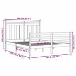 vidaXL Cadre de lit sans matelas 160x200 cm bois massif