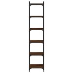 vidaXL Bibliothèque 6 niveaux chêne marron 40x30x188cm bois ingénierie