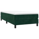 vidaXL Cadre de lit vert foncé 100x200 cm velours
