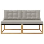 vidaXL Sofa de milieu extérieur Bois d'acacia massif et Textilène