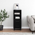 vidaXL Buffet Noir 34 5x34x90 cm Bois d'ingénierie