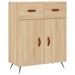 vidaXL Buffet chêne sonoma 69 5x34x90 cm bois d'ingénierie