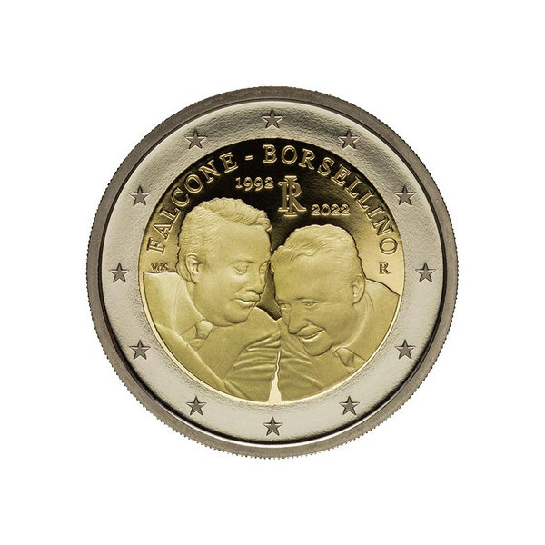 2 euros commémorative Italie 2022 - Borsellino.