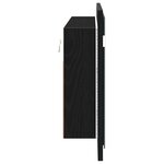 vidaXL Cabinet Miroir LED avec étagère Chêne noir 100 x 12 x 45 cm