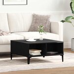 vidaXL Table basse Chêne noir 60 x 60 x 30 cm Bois d'ingénierie