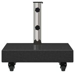vidaXL Pied de parasol Noir 45 x 25 x 45 cm Granit  Acier