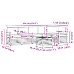 vidaXL Ensemble de canapés d'extérieur 7 pc Blanc et Beige Polyester
