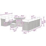 vidaXL Ensemble de canapé de jardin 10 Pièces Noir polyrotin