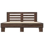 vidaXL Cadre de lit sans matelas chêne marron 150x200 cm