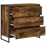 vidaXL Buffet Chêne Fumé 79 x 36 x 75.5 cm Bois d'ingénierie