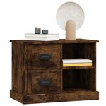 vidaXL Table de chevet chêne fumé 60x35 5x45 cm