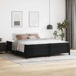 vidaXL Cadre de lit avec matelas Noir 200 x 200 cm Faux cuir