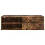 vidaXL Meuble TV Chêne fumé 100.5 x 39 x 30 cm Bois d'ingénierie