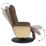 vidaXL Fauteuil inclinable avec repose-pieds marron tissu